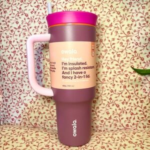 Owala 40oz Tumbler Mauve Purple with Pink Lid